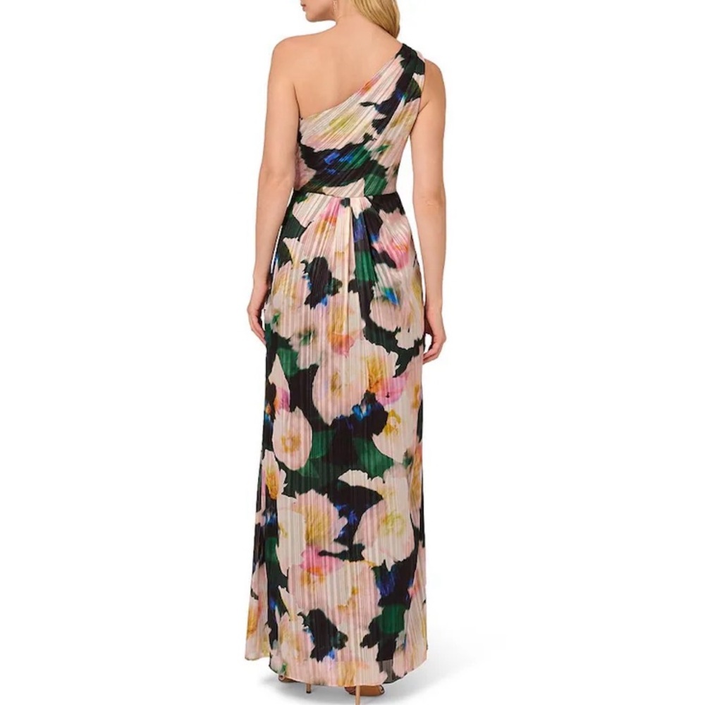 Adrianna Papell Multicolor Floral One-Shoulder Maxi Dress - Picture 2 of 3